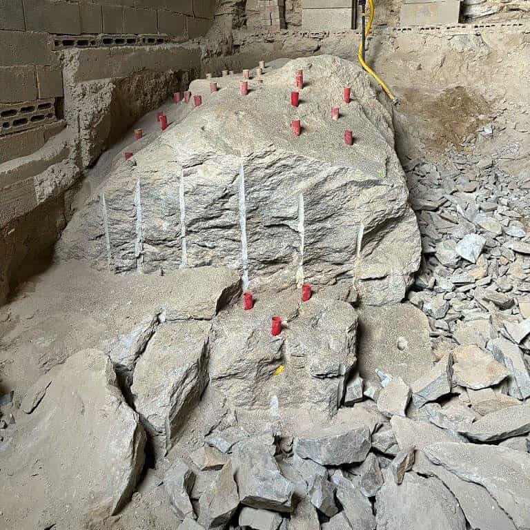 Rock in the Basement Was Demolished with BETONAMIT