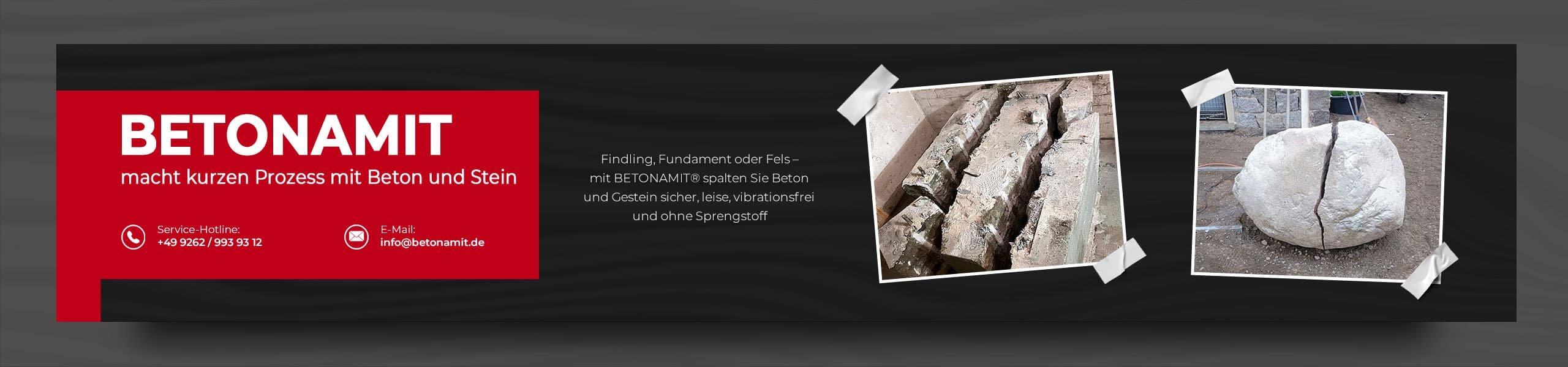Kurzen Prozess mit Beton und Stein