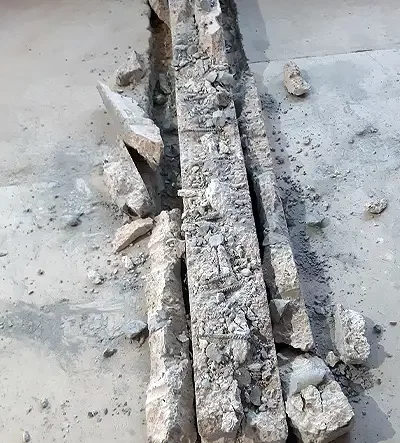 Betonsockel abreissen mit BETONAMIT