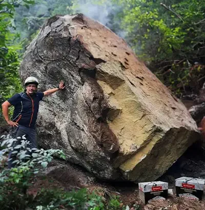 Granitfelsen zerkleinern mit BETONAMIT