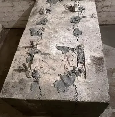 Potest im Keller abbrechen - mit BETONAMIT ganz einfach