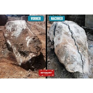 BETONAMIT® Original 2.5 kg – Das nicht-explosive Sprengmittel für Beton, Stein und Fels