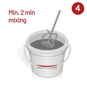 Instruction BETONAMIT - Mix for at least 2-3 minutes