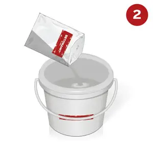 Instruction BETONAMIT - Pour powder into a bucket